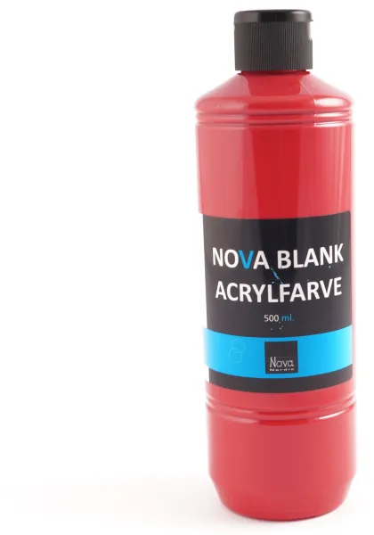 Nova akrylmaling blank 500 ml. Rød